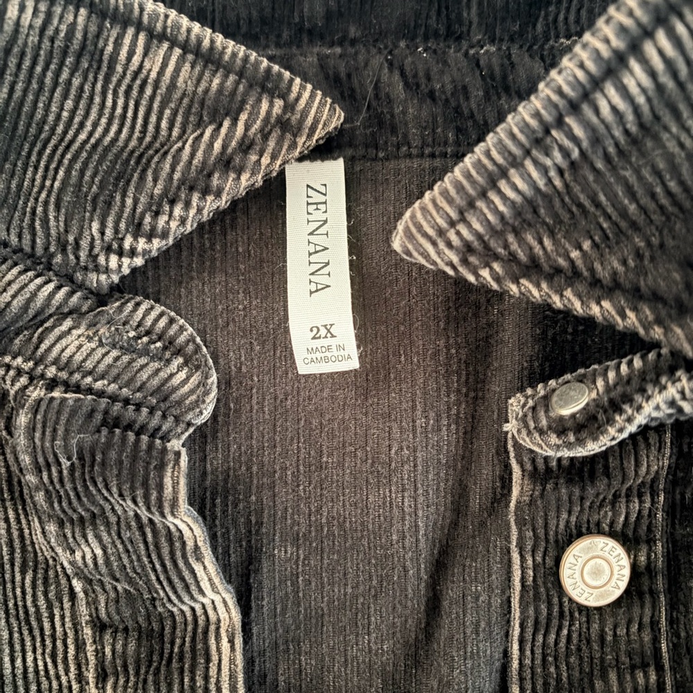 Zenana Black Corduroy Jacket - Picture 2 of 2